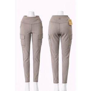 Avalanche Outdoor Cargo Leggings XS Taupe High Rise Utility Stretch Pants